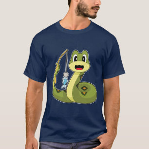 Snake Fisher Fish Fishing T Shirt