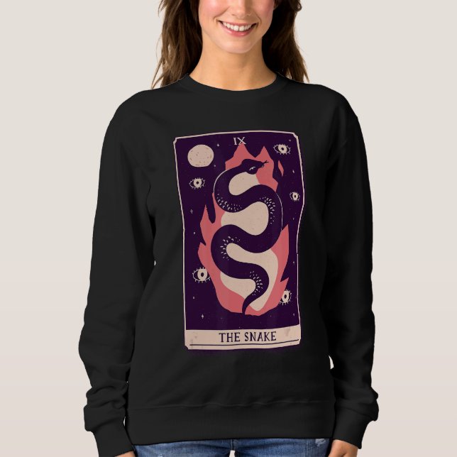 Snake Flame Tarot T Shirt (Framsida)