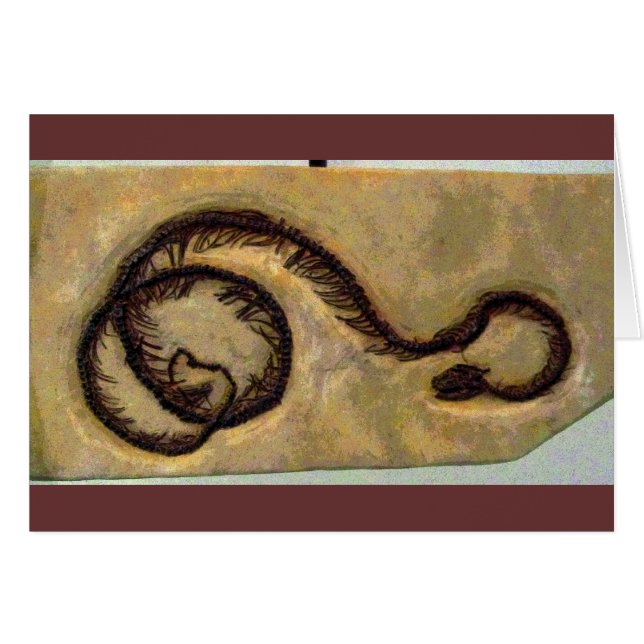 Snake Fossil CB Hälsningskort (Framsidan Horizontal)