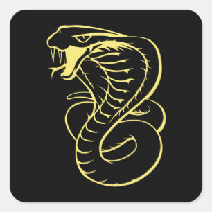 Snake från Fantastisk Kung Fyrkantigt Klistermärke