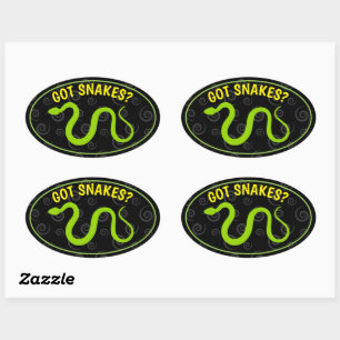 Snake Friendly Ovalt Klistermärke