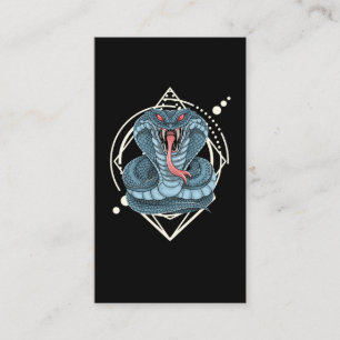 Snake Geometric Native American Reptile Älskare Visitkort