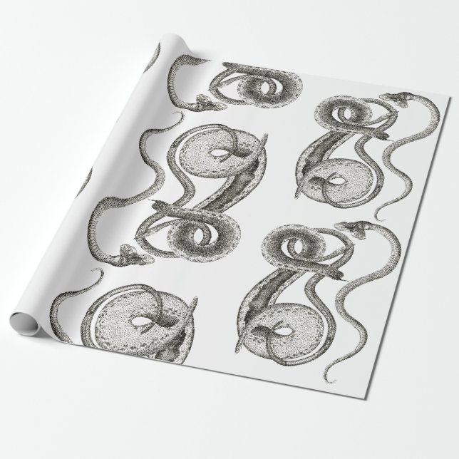 Snake Gift Wrapping Papprare Presentpapper (Utrullad)