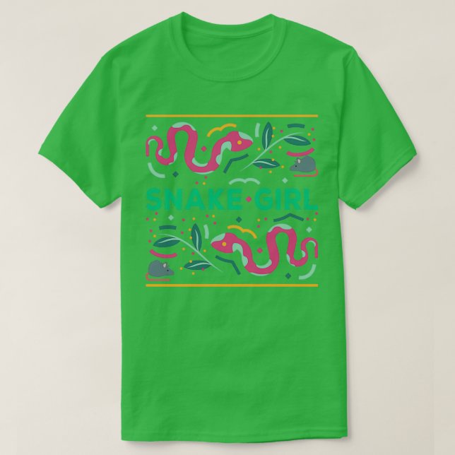 SNAKE GIRL GIRLS LITTLE CUTE HOBBY T SHIRT (Design framsida)