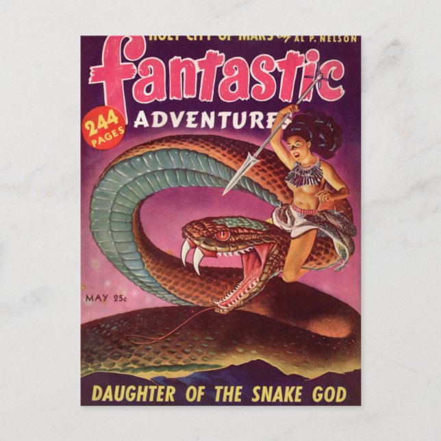 Snake Girl Vykort (Framsida)