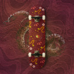 Snake Goddess djupt röda Mini Skateboard Bräda 18,5 Cm<br><div class="desc">Esoterisk orm- och öga-formgivning</div>