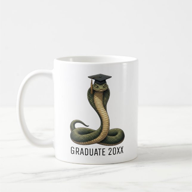 Snake Graduation Personalized Kaffemugg (Vänster)