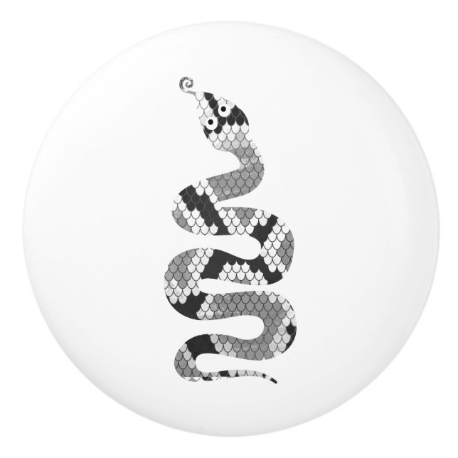 Snake Grått och Light Grått Silhouette Knopp (Framsidan)