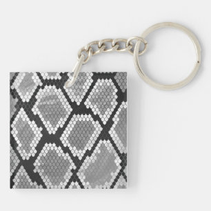 Snake Grått, White and Black Print