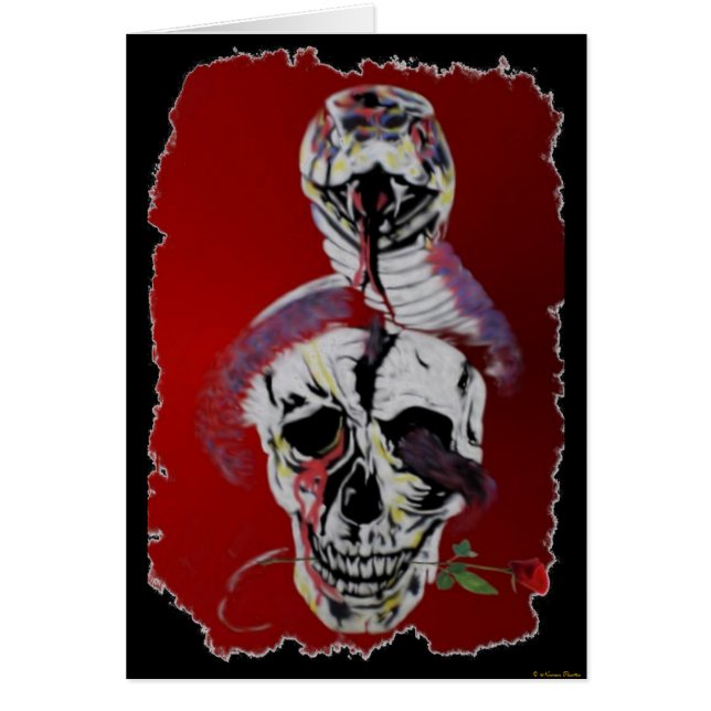Snake Head Card Hälsningskort (Framsidan)