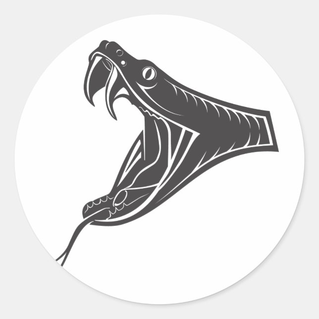 snake-head-vektor runt klistermärke (Framsida)