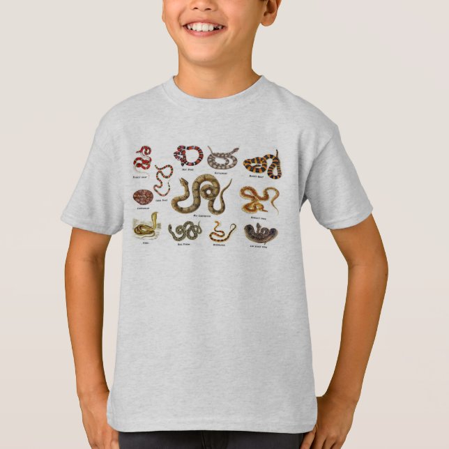 Snake Identification Apparatur Tee Shirt (Framsida)