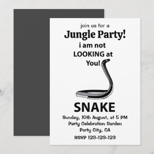Snake jag Tittar inte på din fantastiska snake Inbjudningar