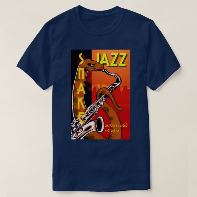 Snake Jazz Vintage T Shirt (Design framsida)