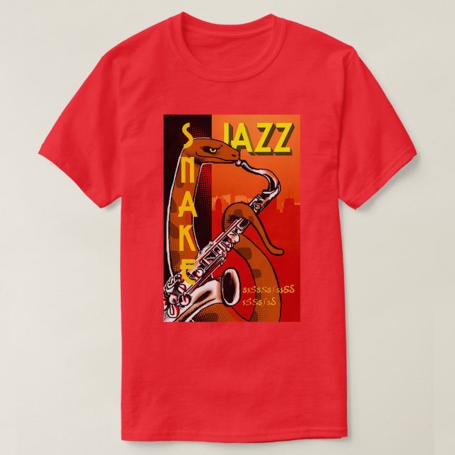 Snake Jazz Vintage T Shirt (Design framsida)