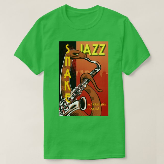 Snake Jazz Vintage T Shirt (Design framsida)
