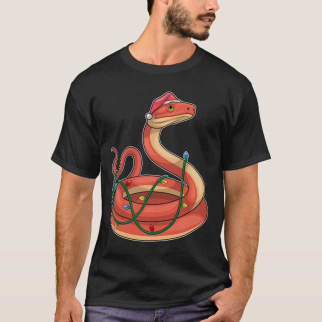 Snake jul Fairy ljus T Shirt (Framsida)