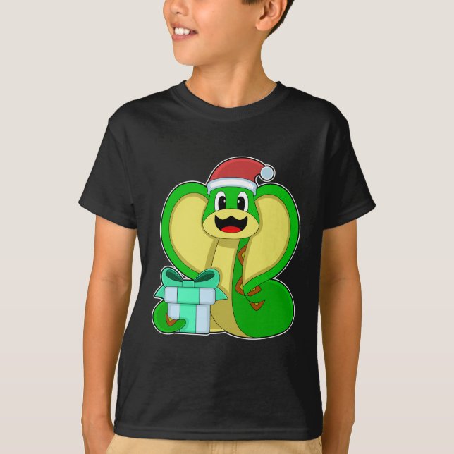 Snake jul Paket T Shirt (Framsida)