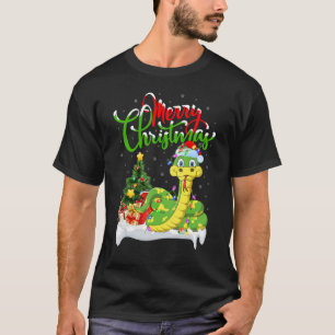 Snake Julafton Dekorations Santa Snake-jul T Shirt