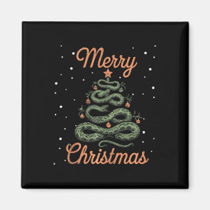 Snake Julafton Träd Snakes Julgran Merry Kristus Magnet