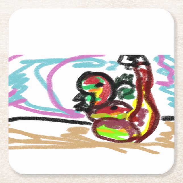 Snake kärlek underlägg papper kvadrat (Framsidan)