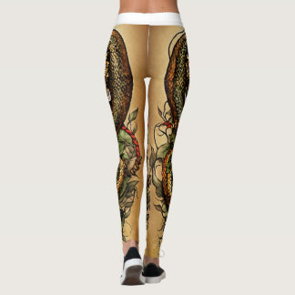 Snake-kokt runt dolger tattodesign leggings