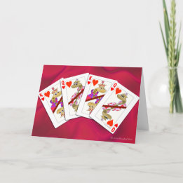 Snake Kung och Queen of Hearts Spelkort Helgkort