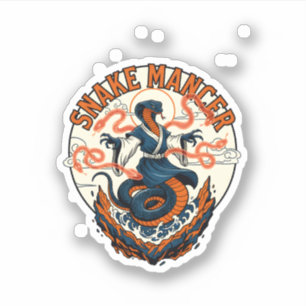 Snake Mancer Mystisk Cobra Fantasy Art Design Klistermärken
