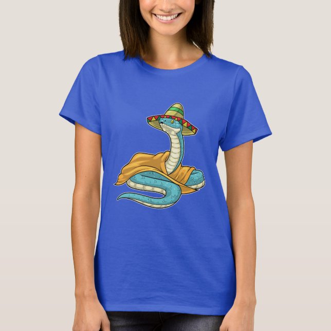 Snake Mexican hat T Shirt (Framsida)