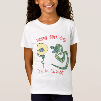 Snake@Mouse skriv ut barn t-shirt Grattis på födel