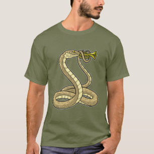 Snake Musician Trumpet Music T Shirt