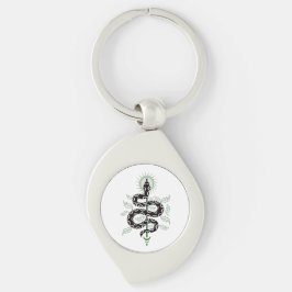 Snake Oasis Swirl Silverfärgad Nyckelring
