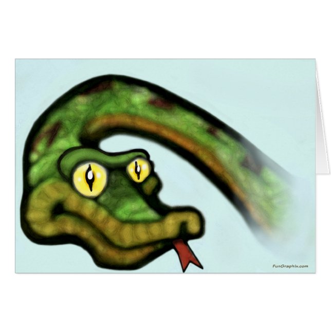 Snake Öga Hälsningskort (Framsidan Horizontal)