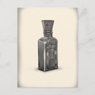 Snake Oil "Cure All Ailments" Flaska poster lustig Vykort