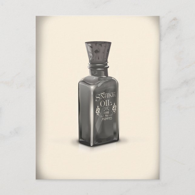 Snake Oil "Cure All Ailments" Flaska poster lustig Vykort (Framsida)