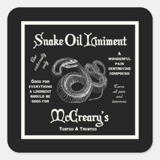 Snake Oil Liniment Sticker Fyrkantigt Klistermärke