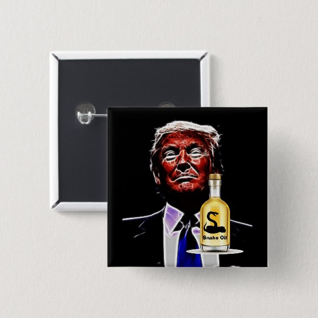 Snake Oil Salesman Button Knapp (Framsida & baksida)