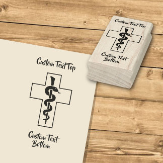 Snake on Cross Stämpel