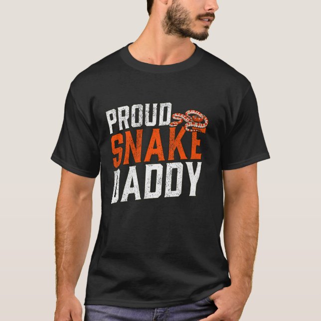Snake Owner i Far Maj Snake-pappa Lon, pappa Maj T Shirt (Framsida)