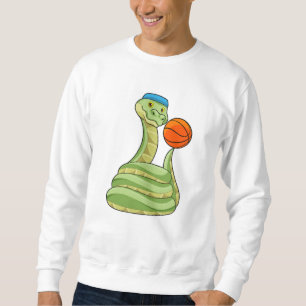 Snake på Basketball Sports Lång Ärmad Tröja