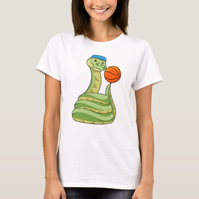 Snake på Basketball Sports T Shirt (Framsida)
