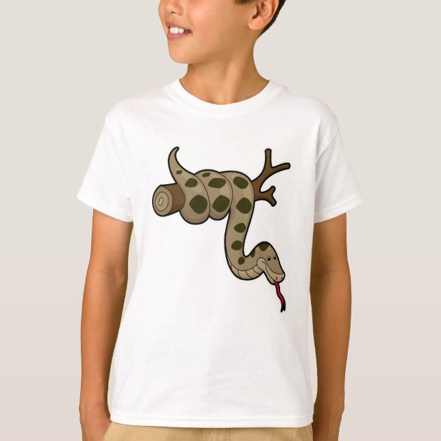 Snake på Gren T Shirt (Framsida)
