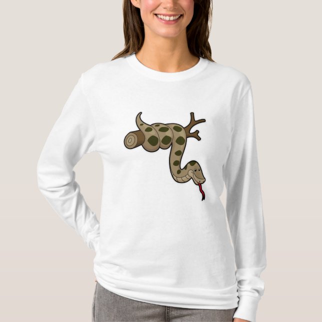 Snake på Gren T Shirt (Framsida)