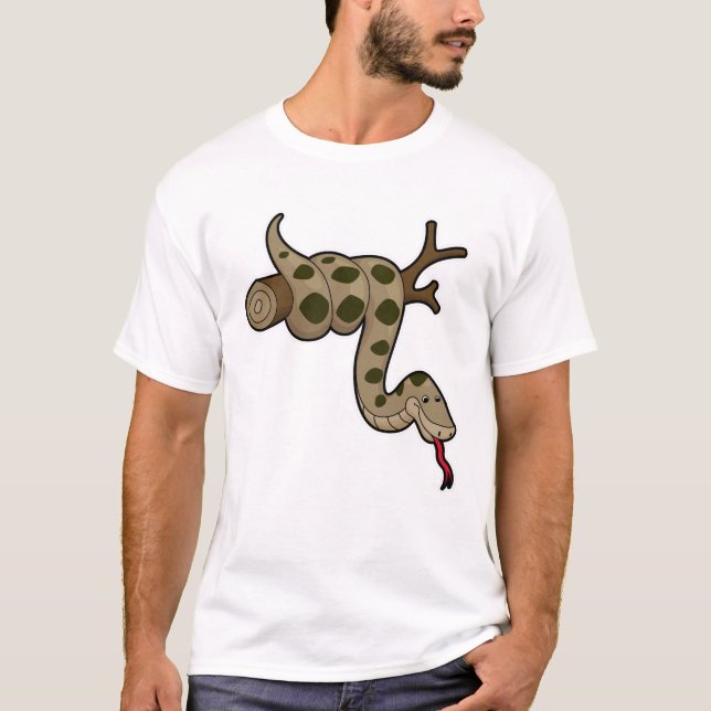 Snake på Gren T Shirt (Framsida)