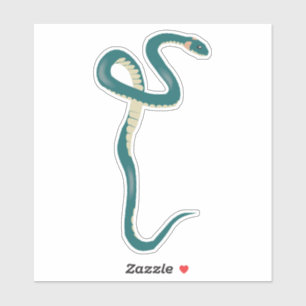 Snake på Grönt Klistermärken