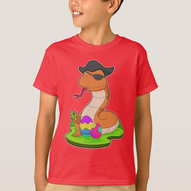 Snake Påsk Pirat T Shirt (Framsida)