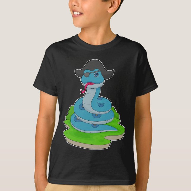 Snake Pirat Pirat hat T Shirt (Framsida)