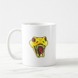 Snake pixel art guld kaffemugg