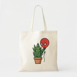 Snake plant and balloon Tote Bag Tygkasse