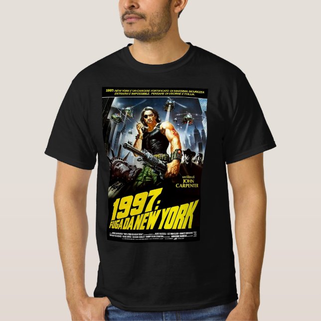 Snake Plissken John Carpenter 1997 Escape New York T Shirt (Framsida)